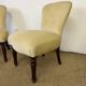 Pair of toad armchairs without armrests