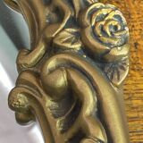 Miroir en bois et plâtre doré