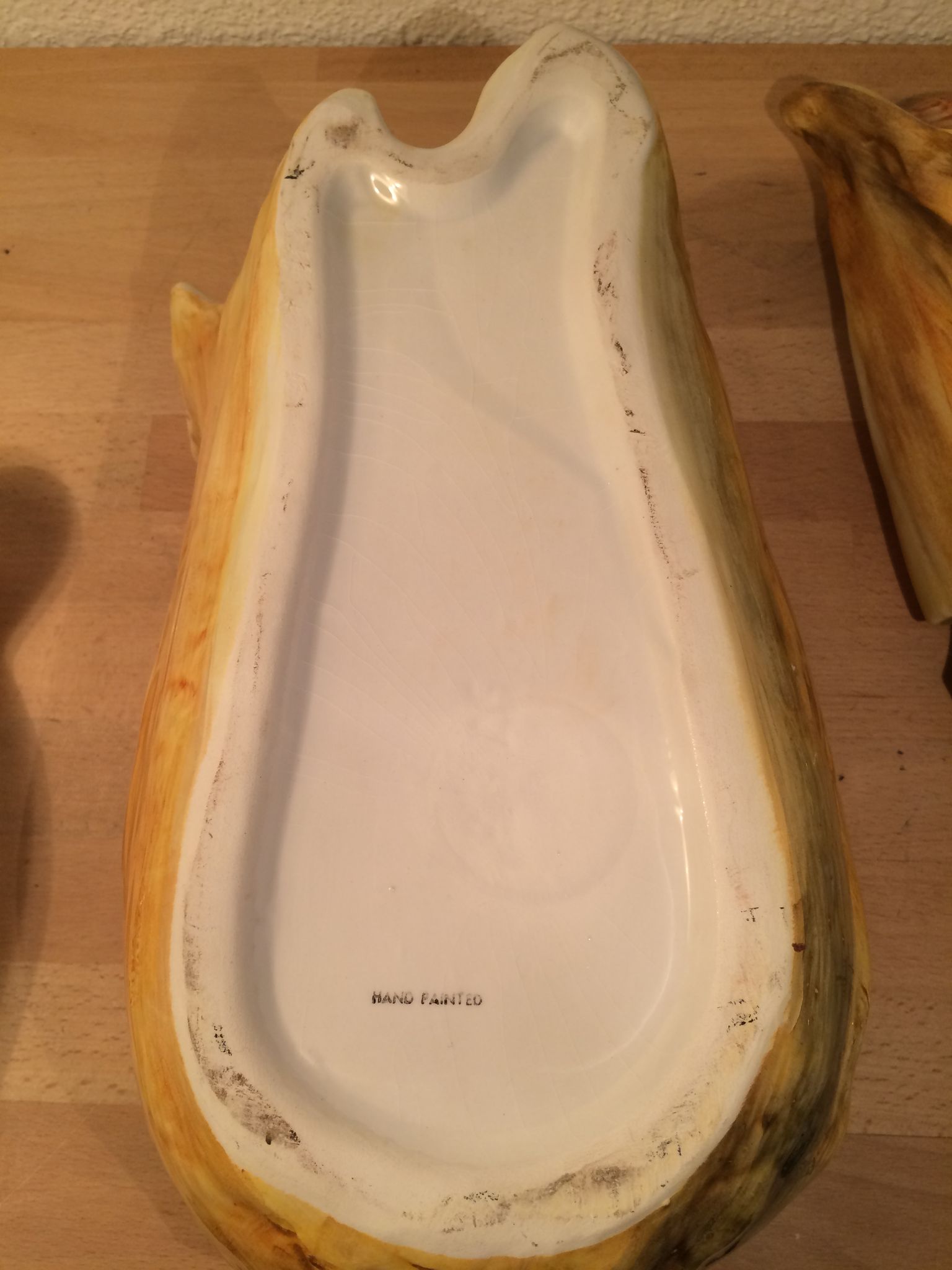 Soup cob of ceramic corn slurry vintage