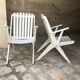 Paire de fauteuils pliables vintage « ciseaux » 1950