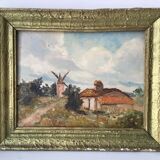 Small landscape painting of countryside