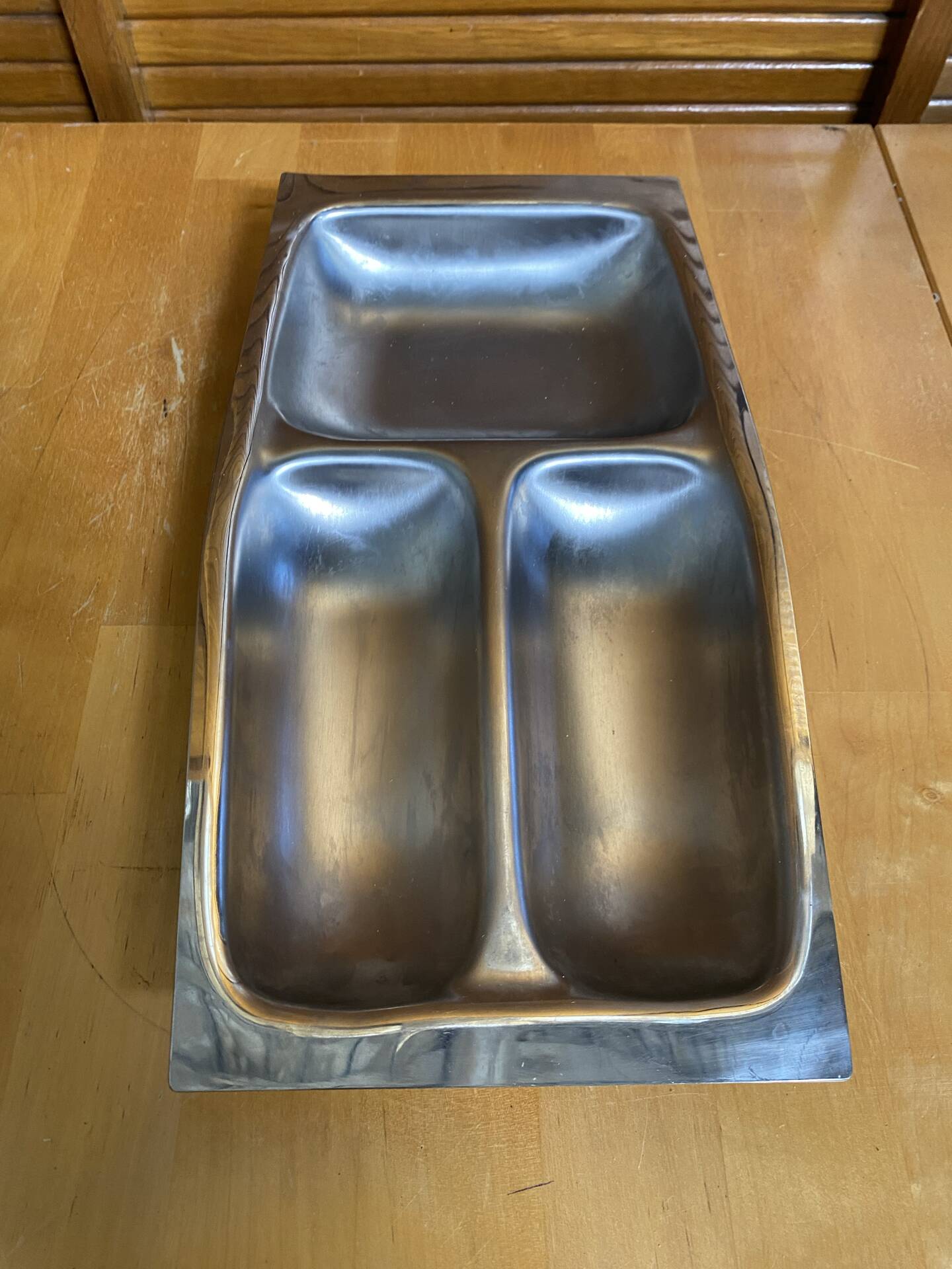 Plat de service ancien chichester inox made in england vintage #e164