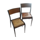 Lot de 2 chaises mullca pieds compas