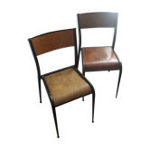 Lot de 2 chaises mullca pieds compas