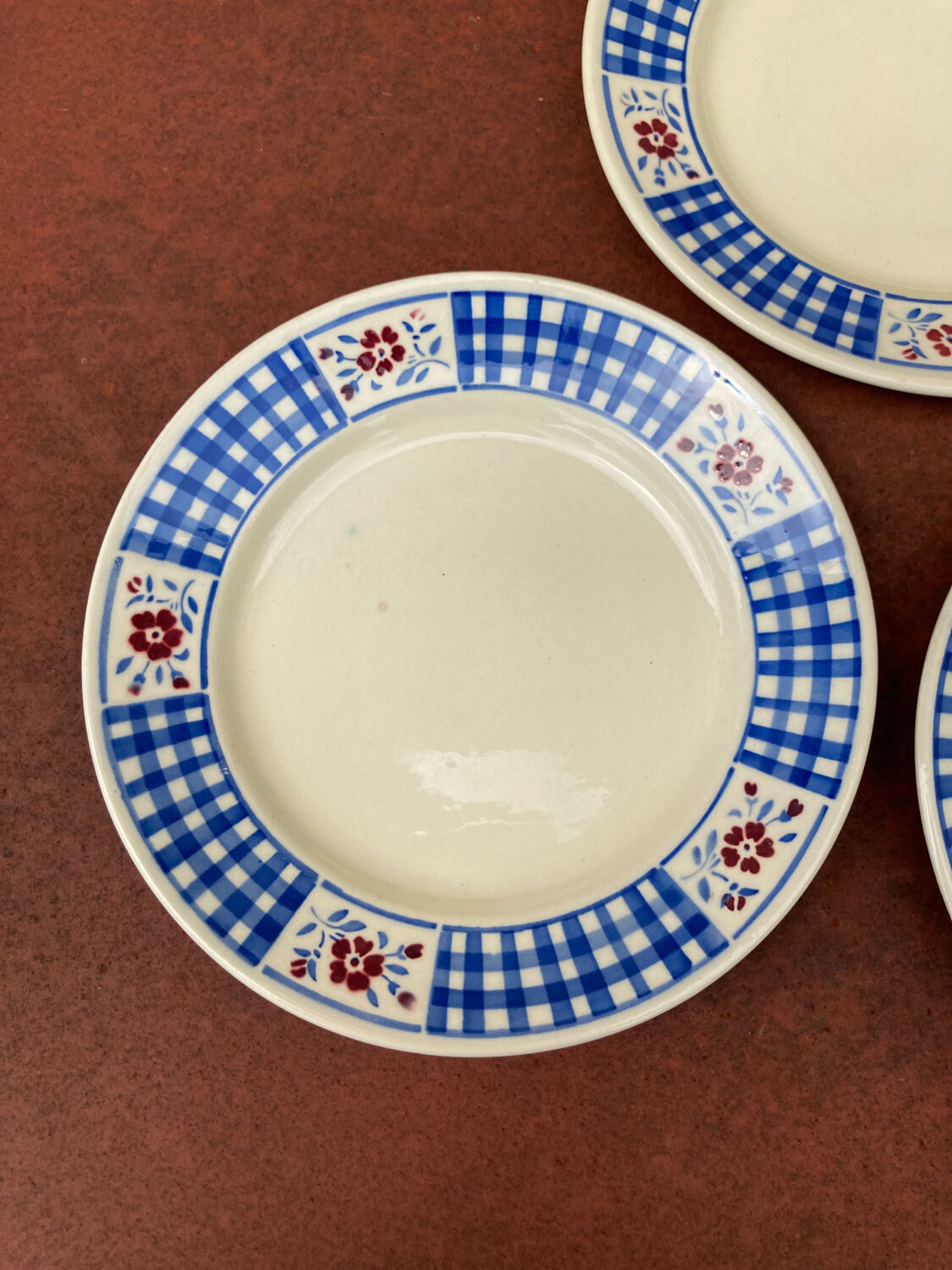 Three Digoin Gerardmer dessert plates