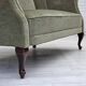 1960s, Danish 2-seater sofa, green furniture velour, beech wood.