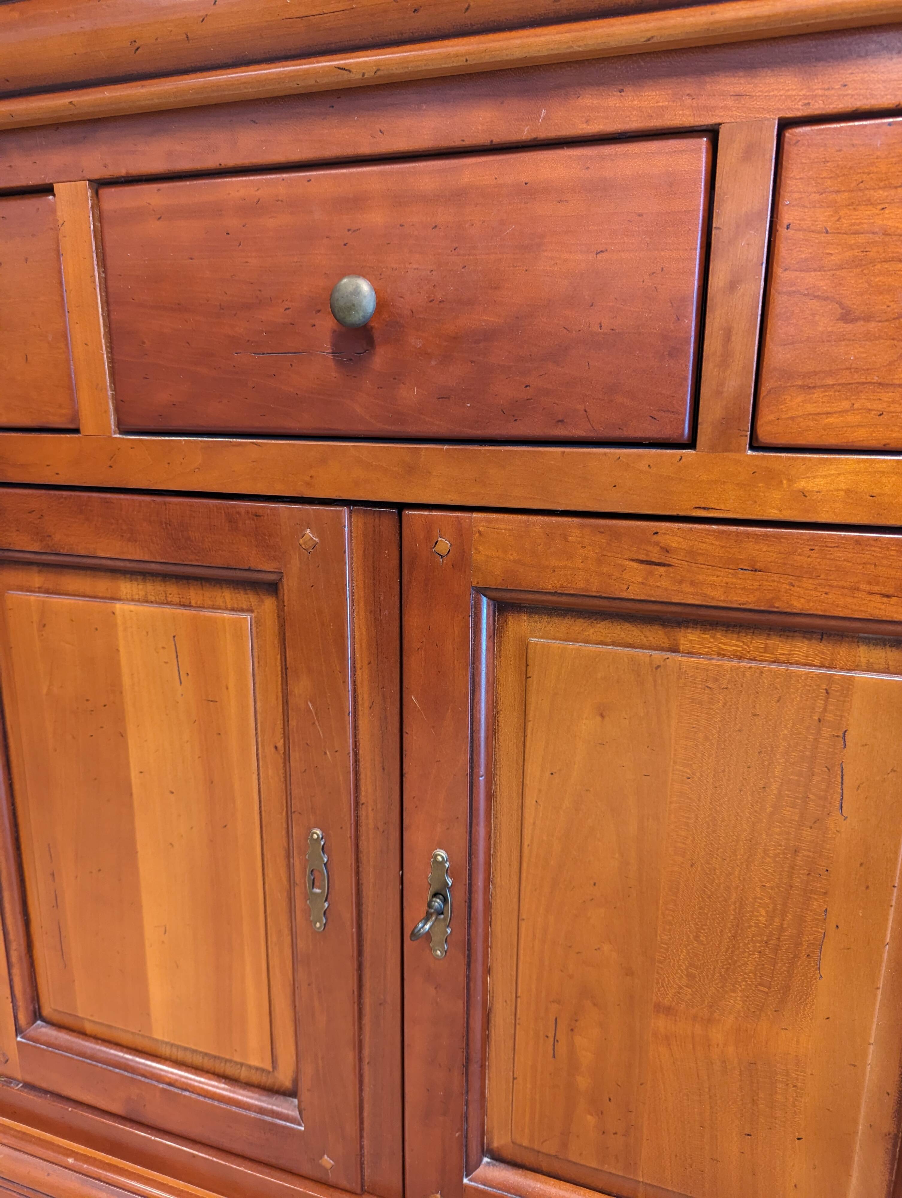 Small Louis Philippe style cherry wood sideboard