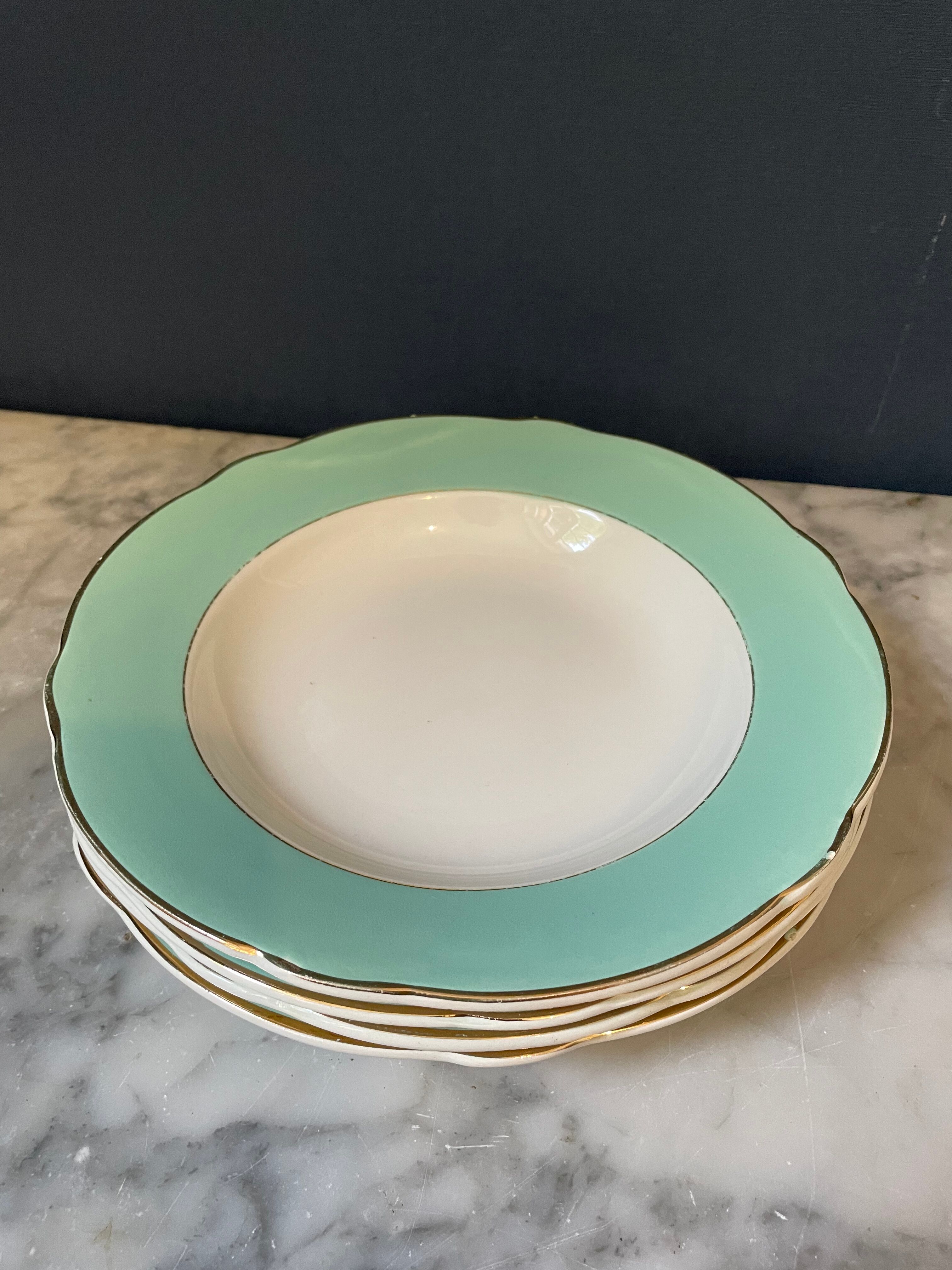 Set of 4 plates of Luneville