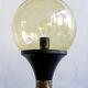 Vintage glass metal floor lamp, 80s