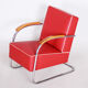 Red Mucke Melder armchair - 1930s Czechia