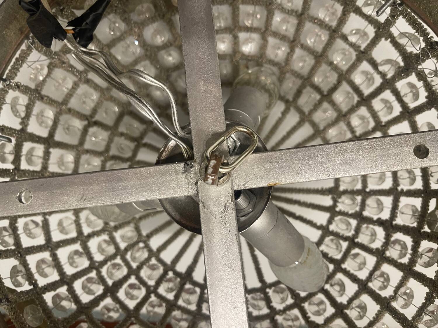 Crystal Beaded Flushmount 1980’s