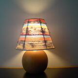 Vintage lamp wood and wool