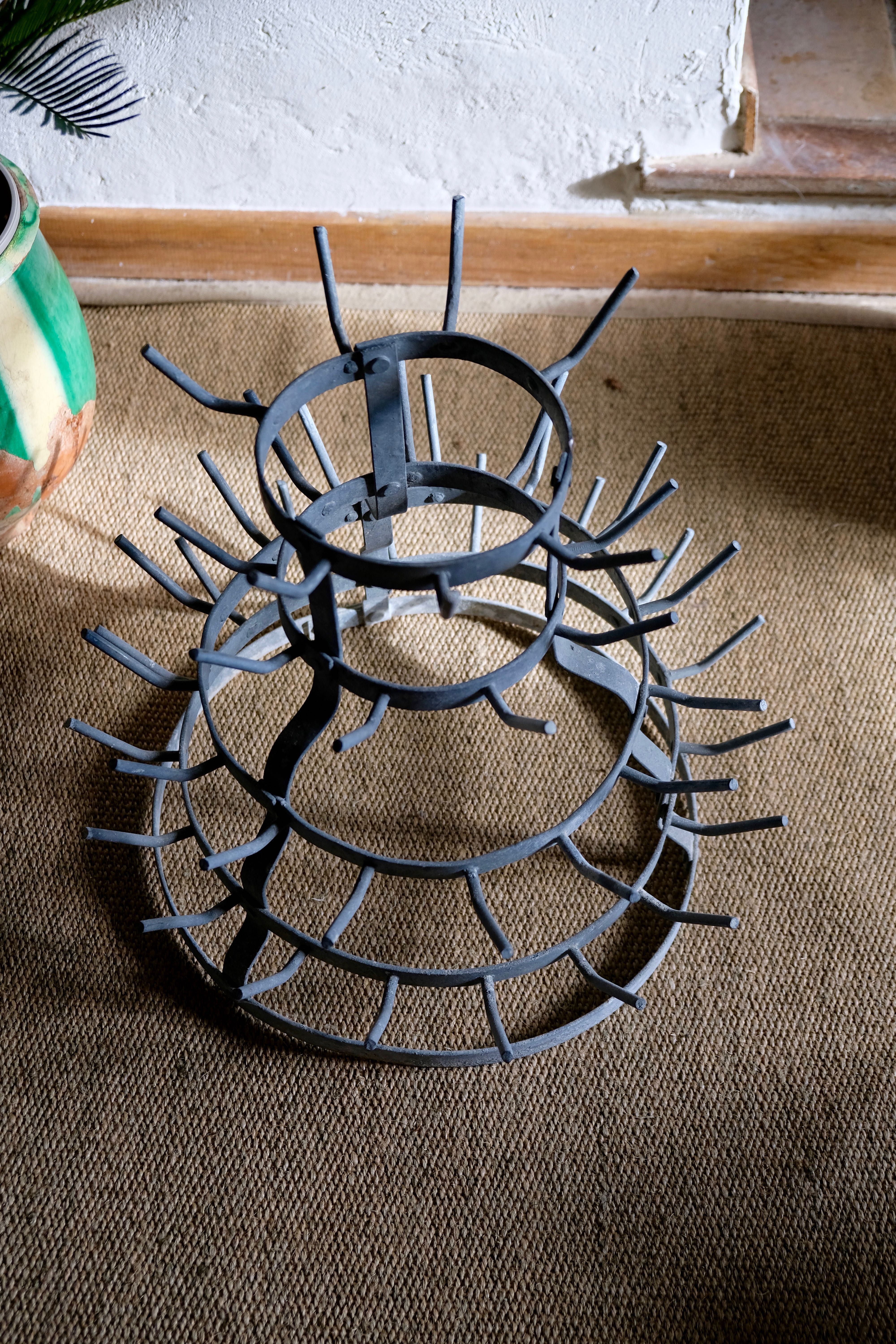 Old zinc bottle drainer