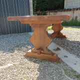 Old solid walnut monastery table