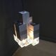 Vintage Cubico Chandelier by Gaetano Sciolari, 1970s