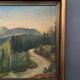 Huile sur toile par A. Biron Pyrénées route du col d'Aspin XXe