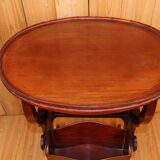 Table d'Appoint En Acajou , Anglaise , Porte Revue