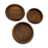 Lot of 3 bowls in Scandinavian teak teak style