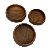 Lot of 3 bowls in Scandinavian teak teak style