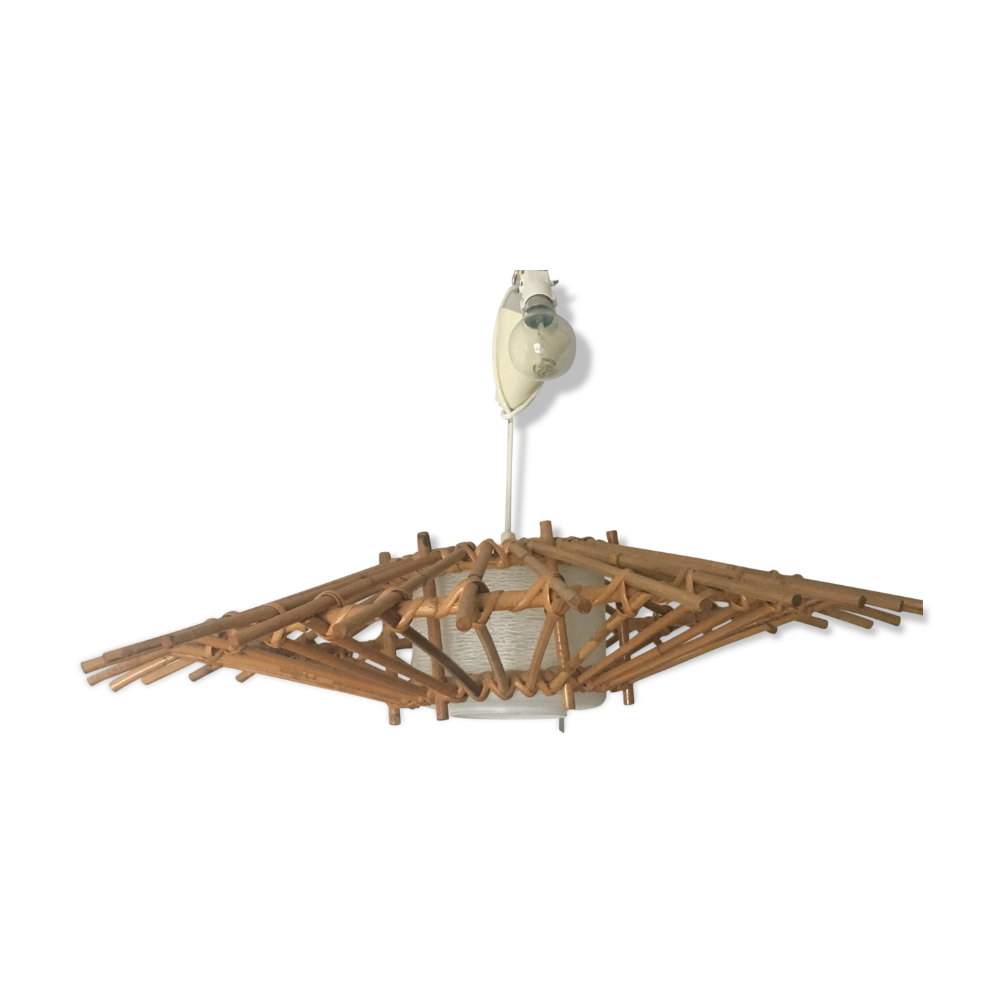 RATTAN AND GLASS hanging