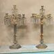 Pair of large, six-light gilt bronze candlesticks