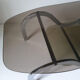 Coffee table chrome metal and smoked glass 70s