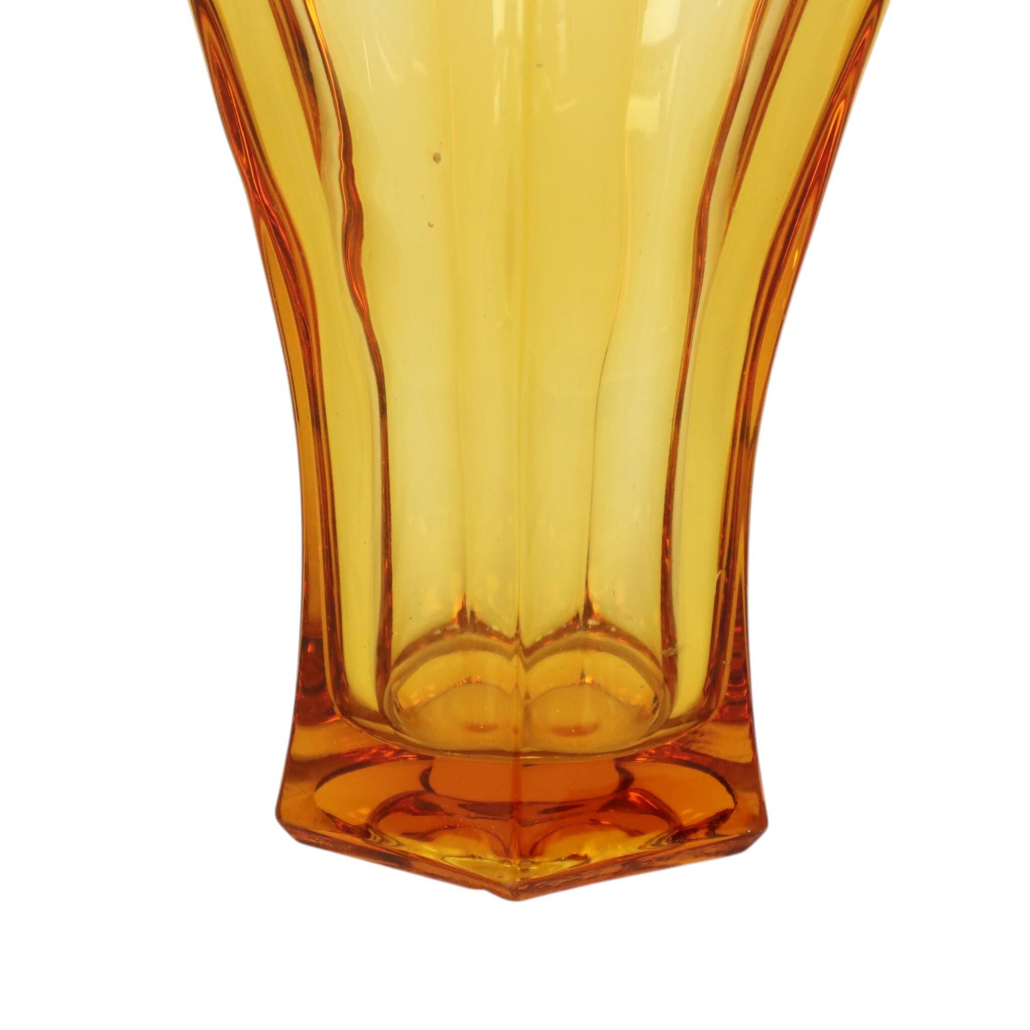 Set of Amber Vases Luxval Américain Art Deco 1935