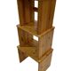 Tables gigognes vintage en bois de pin, tables d'appoint mimiset, lot de 3