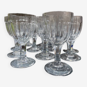 Suite de 11 verres a pied a eau en vin rouge cristal nancy art de la table