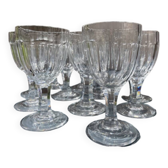 Set of 11 red wine water glasses nancy crystal tabletop art