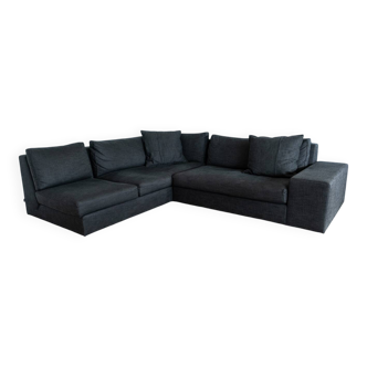 1 canapé + méridienne 5p Cinna Exclusif tissu Astrid anthracite