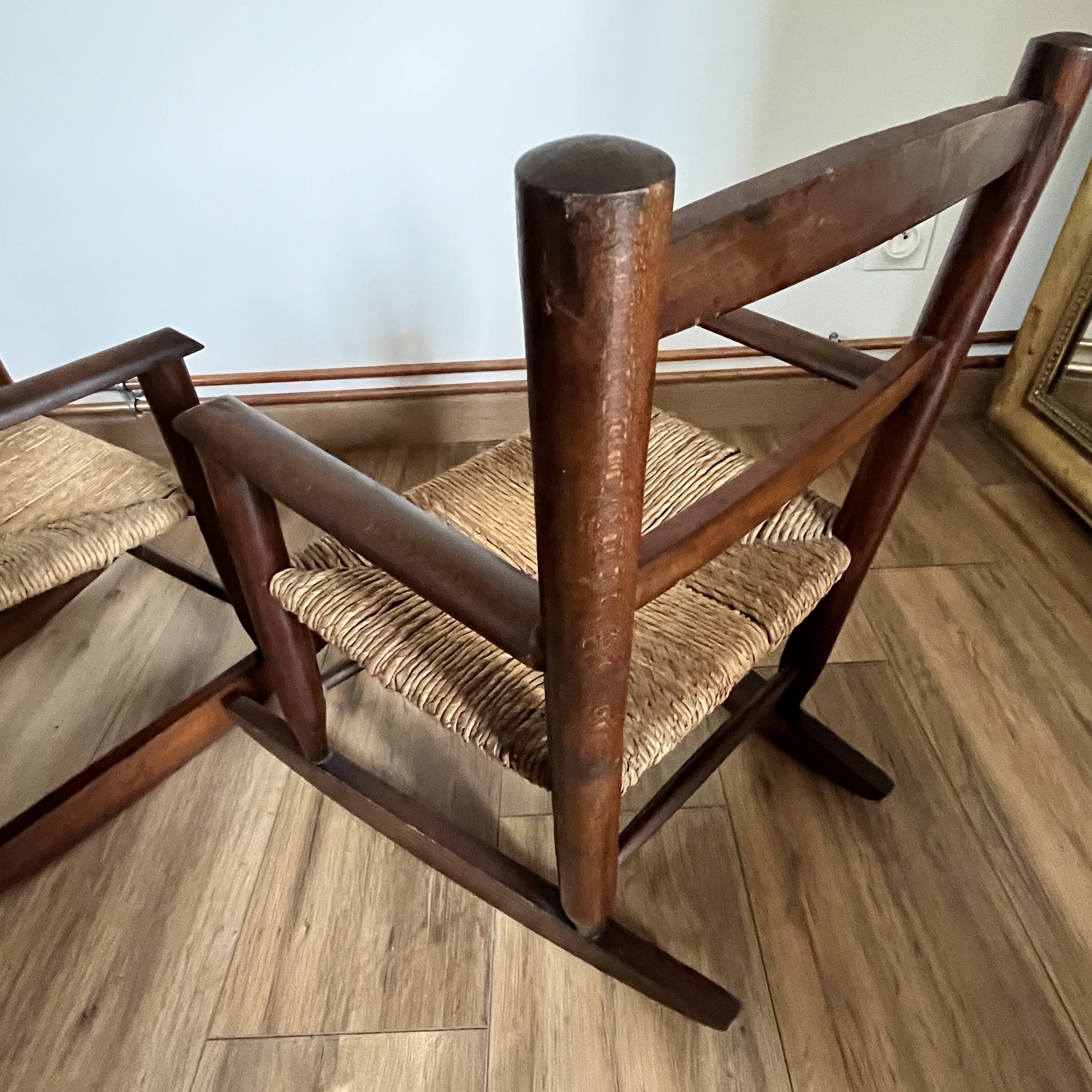 Pair of children's rocking chairs