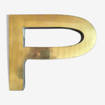 Letter brass vintage sign