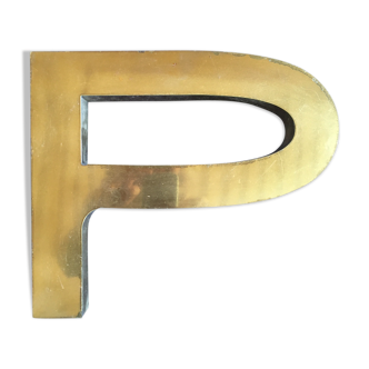 Letter brass vintage sign