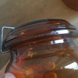 Duo of amber BVB jars