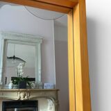 Modernist mirror in solid elm from the 1950s.