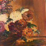 Nature morte au panier de fleurs sauvages signée Mahler XX siècle