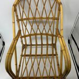 Fauteuils rotin années 50 la paire