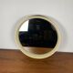 Miroir rond vintage en plastique , 1980, couleur crème