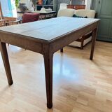 Raw wood farm table