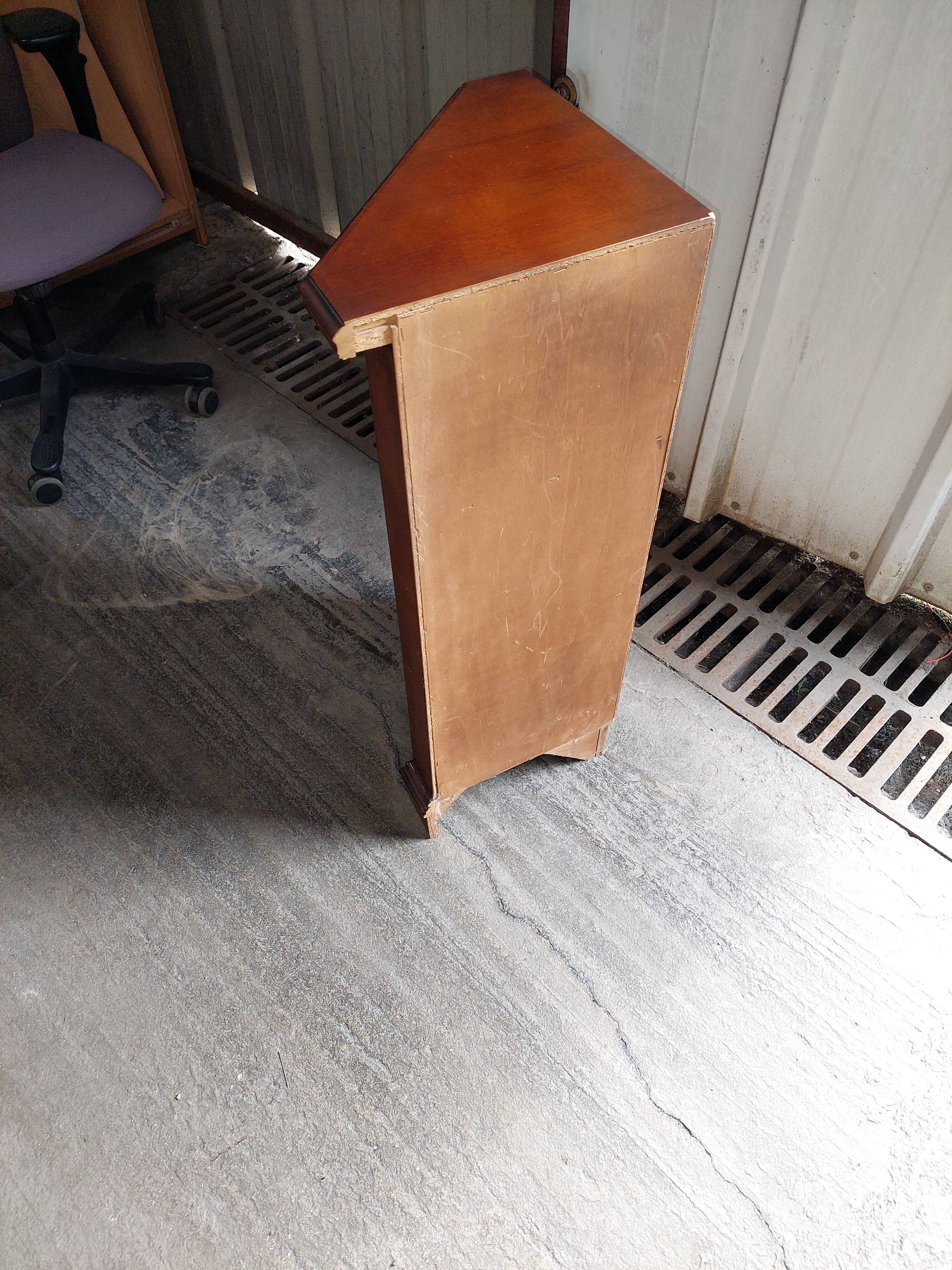 Small corner furniture in vintage wood used