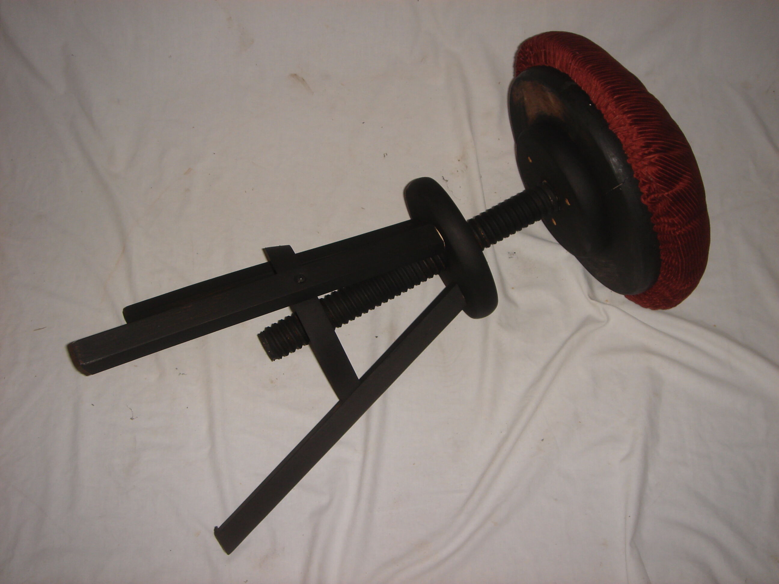 Screw piano stool restyled velvet fabrics