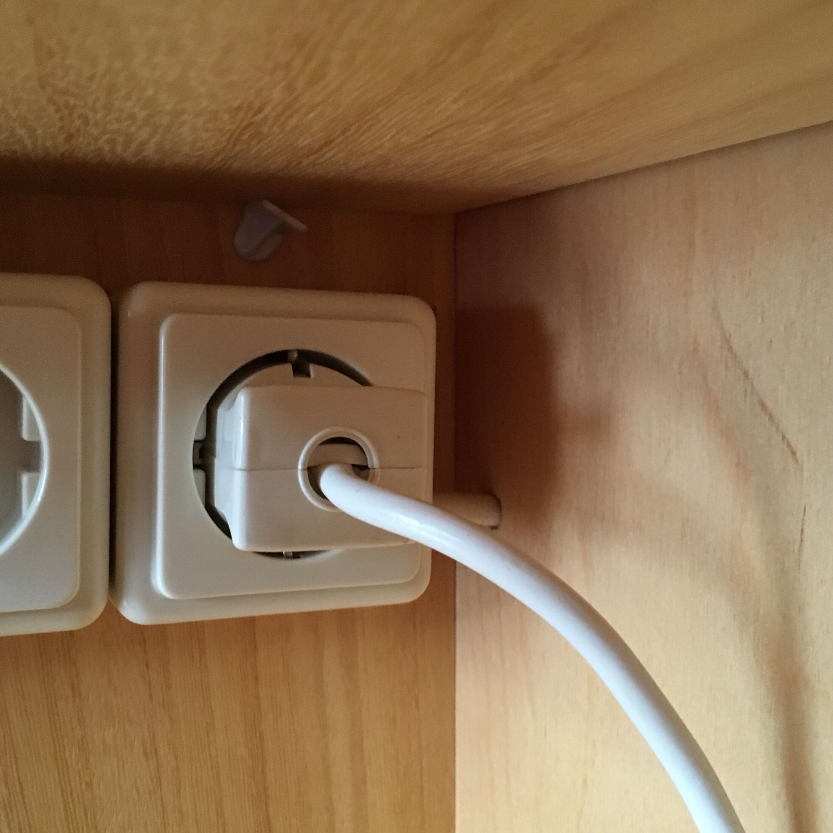 Writing desk, dark walnut stained 1960