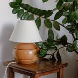 Blond wood lamp base, 70s