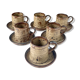 Set of 6 cups in pyrity