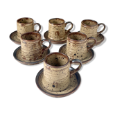 Set of 6 cups in pyrity