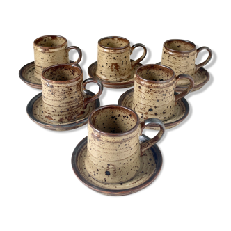 Set of 6 cups in pyrity