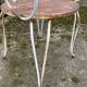 Pair of vintage wrought iron garden armchairs 60s