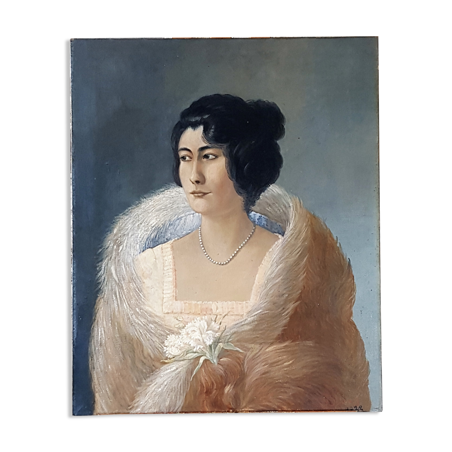 Oil on canvas woman portrait