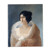 Oil on canvas woman portrait